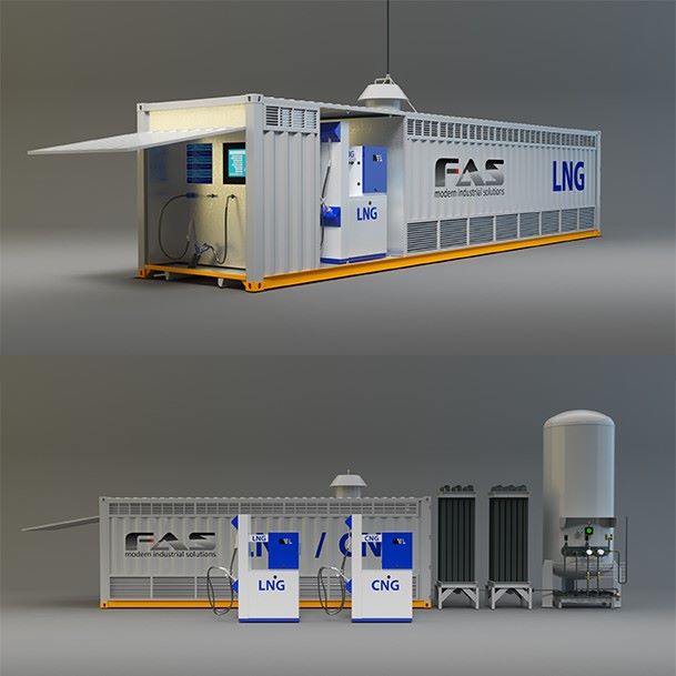 modulaarinen LNG-tankkausasema